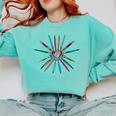 Cool Brush Heart Shape Art Teacher Paint For Artist Painter Comfort Colors Sweatshirt Chalky Mint