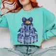 Coquette Bow Book Tree Merry Christmas Xmas Teacher Holiday Comfort Colors Sweatshirt Chalky Mint Coquette Bow Book Tree Merry Christmas Xmas Teacher Holiday Comfort Colors Sweatshirt Chalky Mint