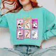 Coquette Bow Spooky Teacher Ghost Halloween Trick Or Teach Comfort Colors Sweatshirt Chalky Mint Coquette Bow Spooky Teacher Ghost Halloween Trick Or Teach Comfort Colors Sweatshirt Chalky Mint