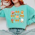 Coquette Bow Teacher Thanksgiving Fall Autumn Girls Women Comfort Colors Sweatshirt Chalky Mint Coquette Bow Teacher Thanksgiving Fall Autumn Girls Women Comfort Colors Sweatshirt Chalky Mint