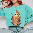 Coquette Music Note Patchwork Ghost Music Teacher Halloween Comfort Colors Sweatshirt Chalky Mint Coquette Music Note Patchwork Ghost Music Teacher Halloween Comfort Colors Sweatshirt Chalky Mint