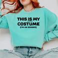 THIS IS MY COSTUME Eraser Teacher Halloween Costume Comfort Colors Sweatshirt Chalky Mint