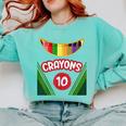 Crayon Box Fun Teacher Student Crayon Squad Halloween 2022 Comfort Colors Sweatshirt Chalky Mint Crayon Box Fun Teacher Student Crayon Squad Halloween 2022 Comfort Colors Sweatshirt Chalky Mint