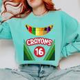 Crayon Box Fun Teacher Student Crayon Squad Halloween 2023 Comfort Colors Sweatshirt Chalky Mint Crayon Box Fun Teacher Student Crayon Squad Halloween 2023 Comfort Colors Sweatshirt Chalky Mint