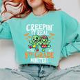 Creepin It Real Monster School 5th Grade Teacher Halloween Comfort Colors Sweatshirt Chalky Mint Creepin It Real Monster School 5th Grade Teacher Halloween Comfort Colors Sweatshirt Chalky Mint