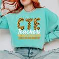 CTE Teacher Middle School High School Teach Career Men Women Comfort Colors Sweatshirt Chalky Mint