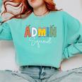 Cute Admin Squad Crew Team Back To School Teacher For Men Women Comfort Colors Sweatshirt Chalky Mint Cute Admin Squad Crew Team Back To School Teacher For Men Women Comfort Colors Sweatshirt Chalky Mint