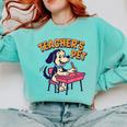 Cute Elementary School Student Dog Teacher's Pet Comfort Colors Sweatshirt Chalky Mint