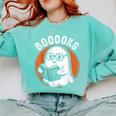 Cute Ghost Book Reading Books Lover Retro Halloween Teacher Comfort Colors Sweatshirt Chalky Mint Cute Ghost Book Reading Books Lover Retro Halloween Teacher Comfort Colors Sweatshirt Chalky Mint
