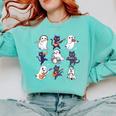 Cute Ghost Cat Playing Musical Halloween Music Teacher Comfort Colors Sweatshirt Chalky Mint Cute Ghost Cat Playing Musical Halloween Music Teacher Comfort Colors Sweatshirt Chalky Mint