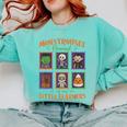 Cute Halloween Teacher Comfort Colors Sweatshirt Chalky Mint Cute Halloween Teacher Comfort Colors Sweatshirt Chalky Mint