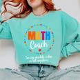 Cute Math Coach Teacher Mathematical Nerd School Comfort Colors Sweatshirt Chalky Mint Cute Math Coach Teacher Mathematical Nerd School Comfort Colors Sweatshirt Chalky Mint