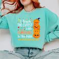 Cute Teacher Halloween For Women Men Teacher Pumpkin Comfort Colors Sweatshirt Chalky Mint