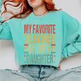 Dad My Favorite Teacher Is My Daughter Proud Daddy Comfort Colors Sweatshirt Chalky Mint