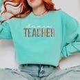 Dance Teacher Leopard Appreciation For Women For Work Comfort Colors Sweatshirt Chalky Mint Dance Teacher Leopard Appreciation For Women For Work Comfort Colors Sweatshirt Chalky Mint