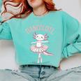 Dancolotl Ballerina Axolotl Ballet Dance Teacher Comfort Colors Sweatshirt Chalky Mint Dancolotl Ballerina Axolotl Ballet Dance Teacher Comfort Colors Sweatshirt Chalky Mint