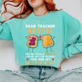 Dear Teacher Bestie You'Re Totally My Jam Shirt Kids Comfort Colors Sweatshirt Chalky Mint
