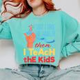 Diabetic Teacher Diabetes Awareness Insulin Blue Ribbon Comfort Colors Sweatshirt Chalky Mint