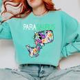Dino Para Professional Teacher Collection T-Rex Dinosaur Paraeducator Assistant Teacher Comfort Colors Sweatshirt Chalky Mint Dino Para Professional Teacher Collection T-Rex Dinosaur Paraeducator Assistant Teacher Comfort Colors Sweatshirt Chalky Mint