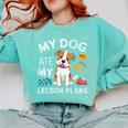 My Dog Ate My Lesson Plan Teacher Back To School Comfort Colors Sweatshirt Chalky Mint