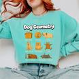 Dog Geometry Math Teacher Back To School STEM Humor Comfort Colors Sweatshirt Chalky Mint Dog Geometry Math Teacher Back To School STEM Humor Comfort Colors Sweatshirt Chalky Mint