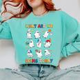 What Are We Doing Today Ghost PE Teacher Team Halloween Comfort Colors Sweatshirt Chalky Mint