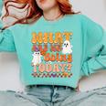 What Are We Doing Today Halloween PE Spooky Teacher Comfort Colors Sweatshirt Chalky Mint