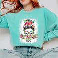 Early Head Start Life Messy Bun Back To School Teacher Women Comfort Colors Sweatshirt Chalky Mint Early Head Start Life Messy Bun Back To School Teacher Women Comfort Colors Sweatshirt Chalky Mint