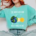 Earth Rotation Earth Day Science Teacher Kids Women Comfort Colors Sweatshirt Chalky Mint