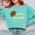Lets Eat Kids Punctuation Turkey Thanksgiving Teacher Comfort Colors Sweatshirt Chalky Mint