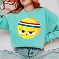 The Eggcellent Athlete Good Egg Teacher Halloween Food Group Comfort Colors Sweatshirt Chalky Mint