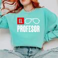 El Professor Money Costume Profesor Glasses Men Teacher Gift Comfort Colors Sweatshirt Chalky Mint
