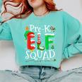 Elf Squad Pre-k Teacher Christmas Child Xmas Comfort Colors Sweatshirt Chalky Mint