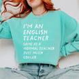 English Teacher Definition Comfort Colors Sweatshirt Chalky Mint