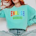 English Teacher Men Women Grammar Class English Teacher Comfort Colors Sweatshirt Chalky Mint English Teacher Men Women Grammar Class English Teacher Comfort Colors Sweatshirt Chalky Mint
