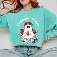 Espooky Vibes Maestra Halloween Spanish Mexican Teacher Comfort Colors Sweatshirt Chalky Mint