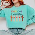 Everyone Is Welcome Here Idaho Teacher Comfort Colors Sweatshirt Chalky Mint Everyone Is Welcome Here Idaho Teacher Comfort Colors Sweatshirt Chalky Mint