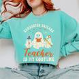 Exhausted Daycare Teacher Is My Costume Halloween Ghost Fun For Men Women Comfort Colors Sweatshirt Chalky Mint Exhausted Daycare Teacher Is My Costume Halloween Ghost Fun For Men Women Comfort Colors Sweatshirt Chalky Mint