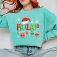FA LA 8 Christmas Santa FA La Math Teacher Student Comfort Colors Sweatshirt Chalky Mint FA LA 8 Christmas Santa FA La Math Teacher Student Comfort Colors Sweatshirt Chalky Mint