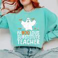 Faboolous Substitute Teacher Halloween Costume Comfort Colors Sweatshirt Chalky Mint