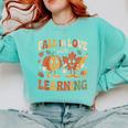 Fall In Love With Learning Retro Autumn Thanksgiving Teacher Comfort Colors Sweatshirt Chalky Mint Fall In Love With Learning Retro Autumn Thanksgiving Teacher Comfort Colors Sweatshirt Chalky Mint
