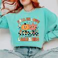 Fall In Love With Learning Teacher Retro Thanksgiving Comfort Colors Sweatshirt Chalky Mint