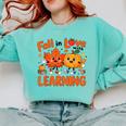 Fall In Love With Learning Thanksgiving Teacher Student Kids Comfort Colors Sweatshirt Chalky Mint Fall In Love With Learning Thanksgiving Teacher Student Kids Comfort Colors Sweatshirt Chalky Mint