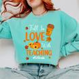 Fall In Love With Teaching 1st Grade Teacher Thanksgiving For Men Women Girls Kids Comfort Colors Sweatshirt Chalky Mint Fall In Love With Teaching 1st Grade Teacher Thanksgiving For Men Women Girls Kids Comfort Colors Sweatshirt Chalky Mint