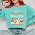 Are You Fall O Ween DirectionsRetro Teacher Halloween Ghost Comfort Colors Sweatshirt Chalky Mint Are You Fall O Ween DirectionsRetro Teacher Halloween Ghost Comfort Colors Sweatshirt Chalky Mint