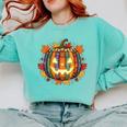 Fall Pumpkin Book Lover Spooky Librarian Teacher Halloween Comfort Colors Sweatshirt Chalky Mint Fall Pumpkin Book Lover Spooky Librarian Teacher Halloween Comfort Colors Sweatshirt Chalky Mint