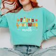 Fall Teacher Fall In Love With Math Math Thanksgiving Comfort Colors Sweatshirt Chalky Mint Fall Teacher Fall In Love With Math Math Thanksgiving Comfort Colors Sweatshirt Chalky Mint