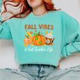 Fall Vibes And That Teacher Life Autumn Thanksgiving Comfort Colors Sweatshirt Chalky Mint Fall Vibes And That Teacher Life Autumn Thanksgiving Comfort Colors Sweatshirt Chalky Mint