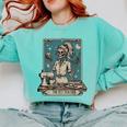FCS Teacher Skeleton Halloween Family And Consumer Science Comfort Colors Sweatshirt Chalky Mint