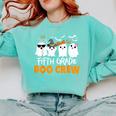 Fifth Grade Boo Crew Halloween Teacher Costume Comfort Colors Sweatshirt Chalky Mint